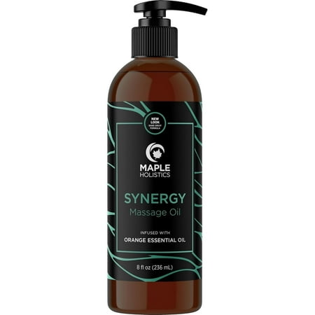 Massage Oil for Body - Relaxing Massage Oil for Massage Therapy with Orange Essential Oil - Relaxation and unwinding, 8 Fl Oz