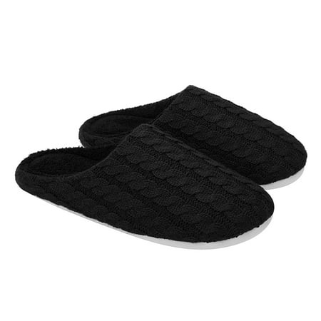 Men s Memory Foam Slippers Comfort Knitted Non-Slip House Shoes Indoor & Outdoor Mens Winter Sweater Knitted Slippers