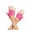 Hot Pink, variant on Music Legs Women's Short faux leather fingerless gloves 463-HOTPINK