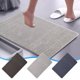 thumbnail image 1 of Alfombra de baño de microfibra suave - alfombra absorbente antideslizante de 40x60cm, lavable a máquina, secado rápido, gris/azul/negro, 1 of 9