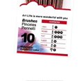 thumbnail image 2 of 10PCS Oil Paint Brushes Set Wood Handle Nylon Bristles Soft Comfortable Grip Watercolor Brushes for Kids Adults Brown Pen Handle Mixed Head Set, 2 of 3