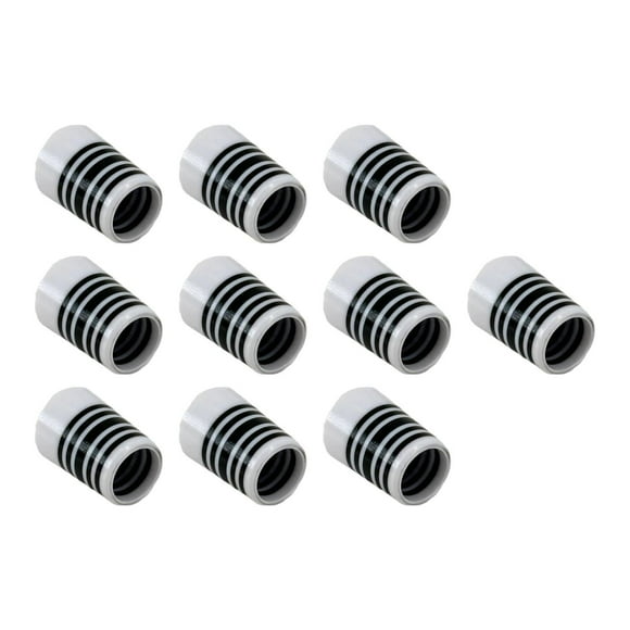 bedienty 10Pcs Golf Iron Ferrules ID:0.370 Od:0.540 Black Portable End Length:0.750 Caps White White Black 0.37