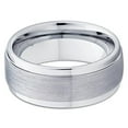 thumbnail image 3 of Silly Kings 9mm Gray Tungsten Carbide Wedding Band Brushed Finish Ring Men & Women Comfort Fit 10.5, 3 of 3