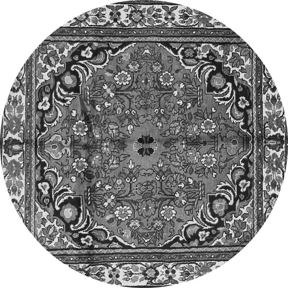 Ahgly Company Indoor Round Persian Gray Traditional Area Rugs, 5' Round