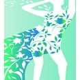 thumbnail image 3 of Ambesonne Floral Duvet Cover Set, Girl Flower Petal Leaves, 2-Calking, Turquoise Teal White, 3 of 7
