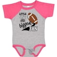 thumbnail image 3 of Inktastic Little Sister and Biggest Fan Football Player Girls Baby Bodysuit, 3 of 5