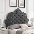 thumbnail image 1 of Modway Arabella Button-Tufted Performance Velvet King/California King Headboard in Charcoal, 1 of 9