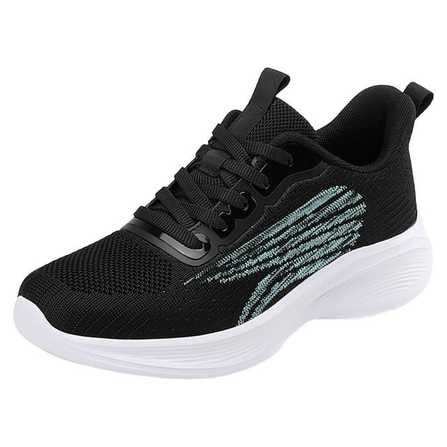 Wyzesi Espadrilles Rouges Femmes Chaussures de Sport Mode Nouveau Motif Maille Respirante et Confortable Semelle Plate Non Lacets Décontractées Espadrilles Veja Femmes Espadrilles de Noël Noires pour Femmes
