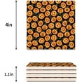 thumbnail image 3 of FMSHPON Halloween Theme Pumpkin Pattern Set of 6 Coaster for Drinks, Absorbent Ceramic Stone Coasters Cup Mat with Cork Base for Home Kitchen Room Coffee Table Bar Decor, 3 of 4