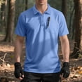 thumbnail image 4 of Ceisia Men's Regular Straight Short-Sleeve Functional Polo Shirt Breathable Mesh Chest Pocket Spring Summer Shirt Gift, 4 of 6