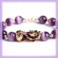 thumbnail image 4 of DESIGNICE Matching Bracelets Lucky Stone Beads Best Friend Gifts Pixiu Bracelet Crystal Bracelet Purple, 4 of 7