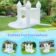 thumbnail image 2 of White Bounce House, Inflatable Bounce House with Air Blower, Jumping Castle Bounce House with Ball Pit for Party, Wedding, Backyard Easy to Set Up, Safe for Family, 2 of 7