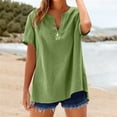 thumbnail image 4 of WCJM Compression Shirts Woman Women Shirts Loose Button Shirt Tops Stand Solid Color Sleeve Collar Casual Women's Shirt, 4 of 4