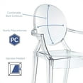 thumbnail image 5 of Modway Casper Modern Acrylic Stacking Dining Room Arm Chair, Clear, 5 of 5