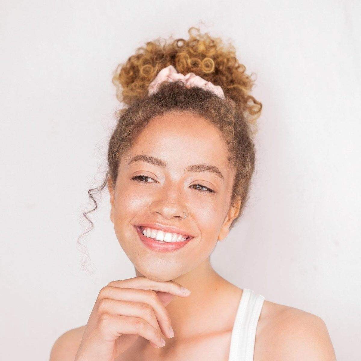 Recycled Fabric Oversized Scrunchies 2pc Set - Blush & Pink