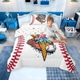 thumbnail image 4 of Erosebridal Kids Sports Twin Comforter Sets, Baseball Ice Cream Bedding Set, Colorful Polka Dots Reversible, 1 Comforter and 1 Pillowcase, 4 of 6