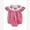 Hot Pink, variant on Newborn Baby Boys Girls Smoked Romper Embroidery Round Neck Ruffle Sleeve Bubble Bodysuit Summer Clothes Causal Outfits