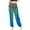 Dark Blue, variant on Women's Smocked Waist Harem Pants Hippie Boho Yoga Palazzo Casual Pants Dark Blue Free Size