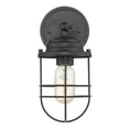 thumbnail image 2 of Golden Lighting Seaport Transitional Black Metal Cage 1-Light Incandescent Sconce, 2 of 4