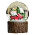 thumbnail image 1 of Tignapoo Festive Penguin Snow Globe with Multicolor LED Lights and Music, Resin Craft Christmas Truck Ornament, 1 of 6