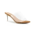 thumbnail image 1 of BLISSFUL STEP Sandales à Talons Aiguilles à Bride Transparente pour Femmes Brun 10, 1 of 7
