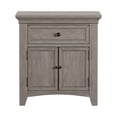 thumbnail image 7 of Weston Home Crestler Classic Cupboard Nightstand with 1-Drawer & Charging Station, Antique White, 7 of 7