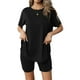 thumbnail image 1 of Conjunto de pijama Ekouaer para mujer, manga corta, ropa de salón, color negro, talla M, 1 of 6