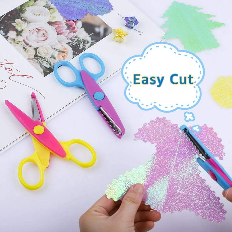 6 Colorful Decorative Paper Edge Scissor Set, Great for Teachers, Crafts,  Scrapbooking, Kids Design 