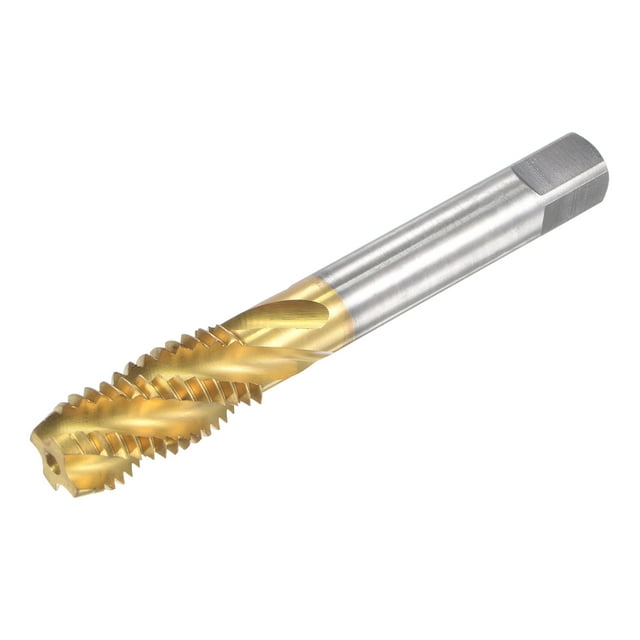 Unique Bargains M14 x 2 High Speed Steel Machine 4 Spiral Flutes Thread Tap Titanium Plated