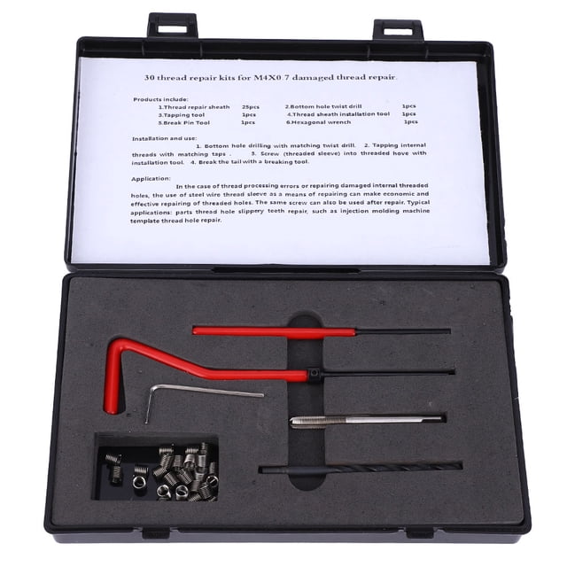 Antirust Threaded Insert, Stainless Steel Thread Repair Kit, High Strength Microwave Communication Air Separation Equipment Auto Parts For Thread Repairing