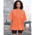 thumbnail image 2 of Camiseta Adorejoy Oversize Vintage Washed para Mujer - Naranja, 2 of 8