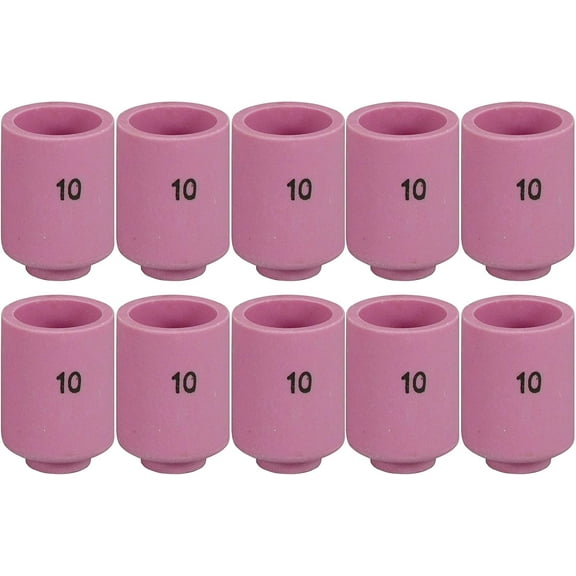 RIVERWELD 13N13#10 TIG Alumina Nozzle Ceramic Cups Fit PTA SR DB WP 9 20 25 TIG Welding Torch Accessories 10PK