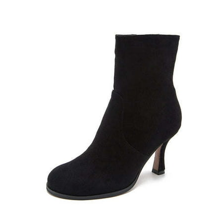 

Round Toe Women s Boots Autumn And Winter High-Heeled Stiletto Boots