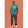 thumbnail image 2 of John Cena Hustle Loyalty Respect Blue Throwback Mens T-shirt, 2 of 6