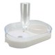 thumbnail image 5 of Cuenco de agua para gatos, botella de agua automática elevada, juego de cuencos de cerámica para mascotas para perros pequeños, color blanco, 5 of 8
