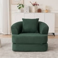 thumbnail image 7 of GNIXUU Folding Sofa Bed,Boneless Chaise Lounge Chair, 2 in 1 Convertible Sofa ,Comfy Small Reading Couch Recliner, Chenille Floor Sleeper for Living Room, Bedroom, Home Office, Green, 7 of 7