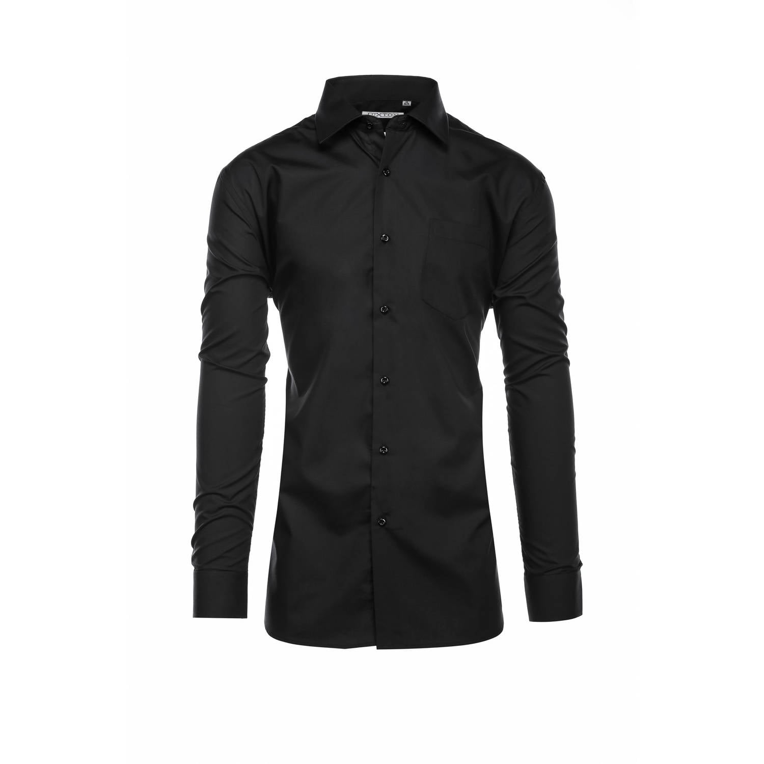 Men Classic Fit No Pockets Dress Shirt