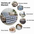 thumbnail image 6 of Throw Blanket for Couch Navy Plaid Soft Fleece Flannel Blankets Cozy Lightweight Blanket for Home Sofa Living Room Buffalo Check Geometric Checker Pattern Bed Throws 40" x 60", 6 of 9
