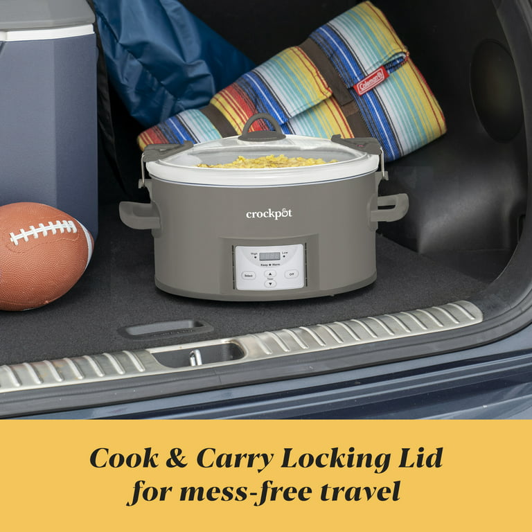 Crock-Pot 7qt One Touch Cook and Carry Slow Cooker – Grey