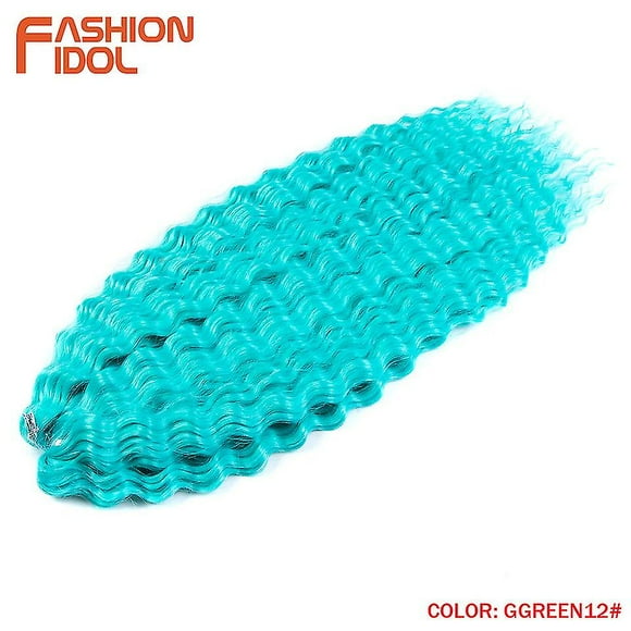 Ariel Curl Hair Water Wave Twist Crochet Hair Synthetic Braid Hair Ombre Blonde Pink 22 Inch Deep Wave Braiding Hair Extension