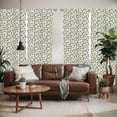 thumbnail image 2 of Ambesonne Funny Sloth Window Curtains, Lazy Animal Monstera, Each 28" W x 95" L, Umber Olive Green, 2 of 5