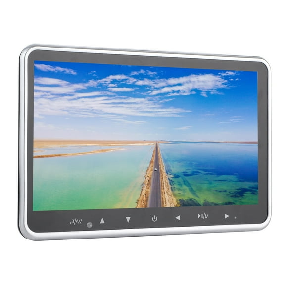 Car Headrest DVD Player, Black Car Headrest TV, Ultra Thin 16:9 for Video Audio Play Car