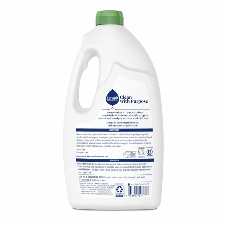 Seventh Generation Liquid Dishwasher Detergent, Free & Clear, 42 fl oz photo 2