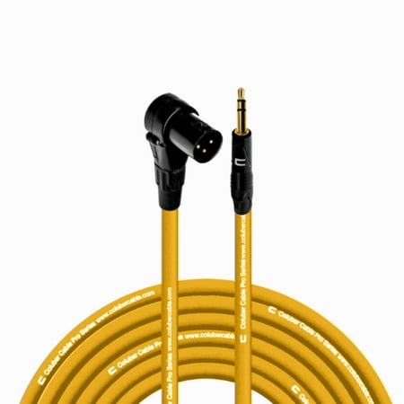 Columber Cable - Right Angle 3-Pin XLR Male to 3.5 TRS Male 3-Pin Connector