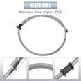 thumbnail image 5 of 35.43" Length 10mm ID Motorcycle Hydraulic Brake Line Oil Hose Pipe Stainless Steel Braided Cable for ATV Silver Tone, 5 of 6