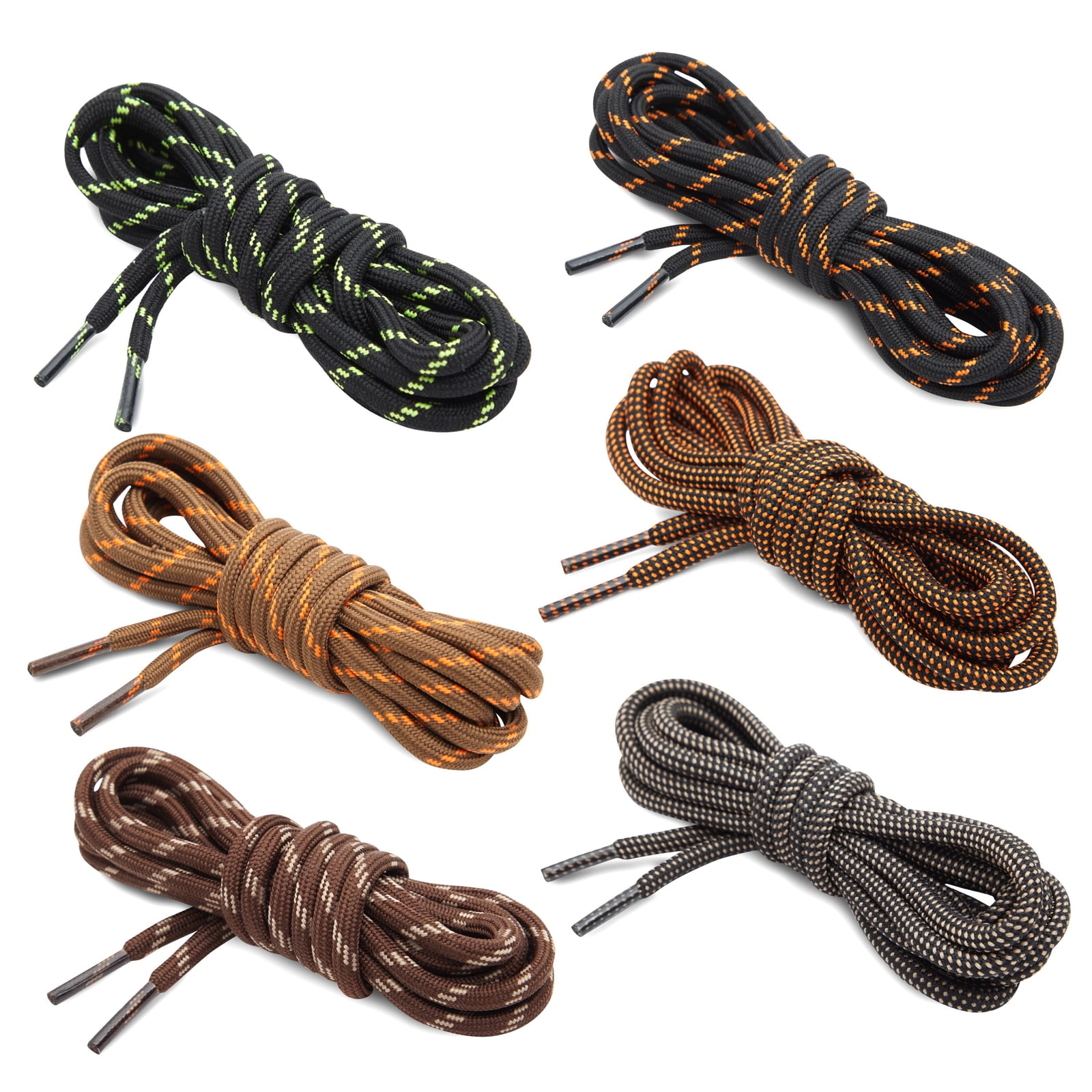 1 pair heavy duty outdoor hiking round work boot shoe laces strings replacement 