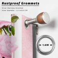 thumbnail image 6 of 1 Panel Outdoor Curtains for Patio Waterproof 54"x84", Valentine's Day Weatherproof Privacy Outsides Curtains, Pink Roses Floral Romantic Striped Grommet Thermal Drapes for Cabana Porch Pergola, 6 of 8