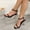 Black, variant on Gold Strappy Heels for Women Kitten Heel Sandals Open Square Toe Stiletto High Heels with Ankle Strap Comfort Dress Party Shoes Red 8.5(41)
