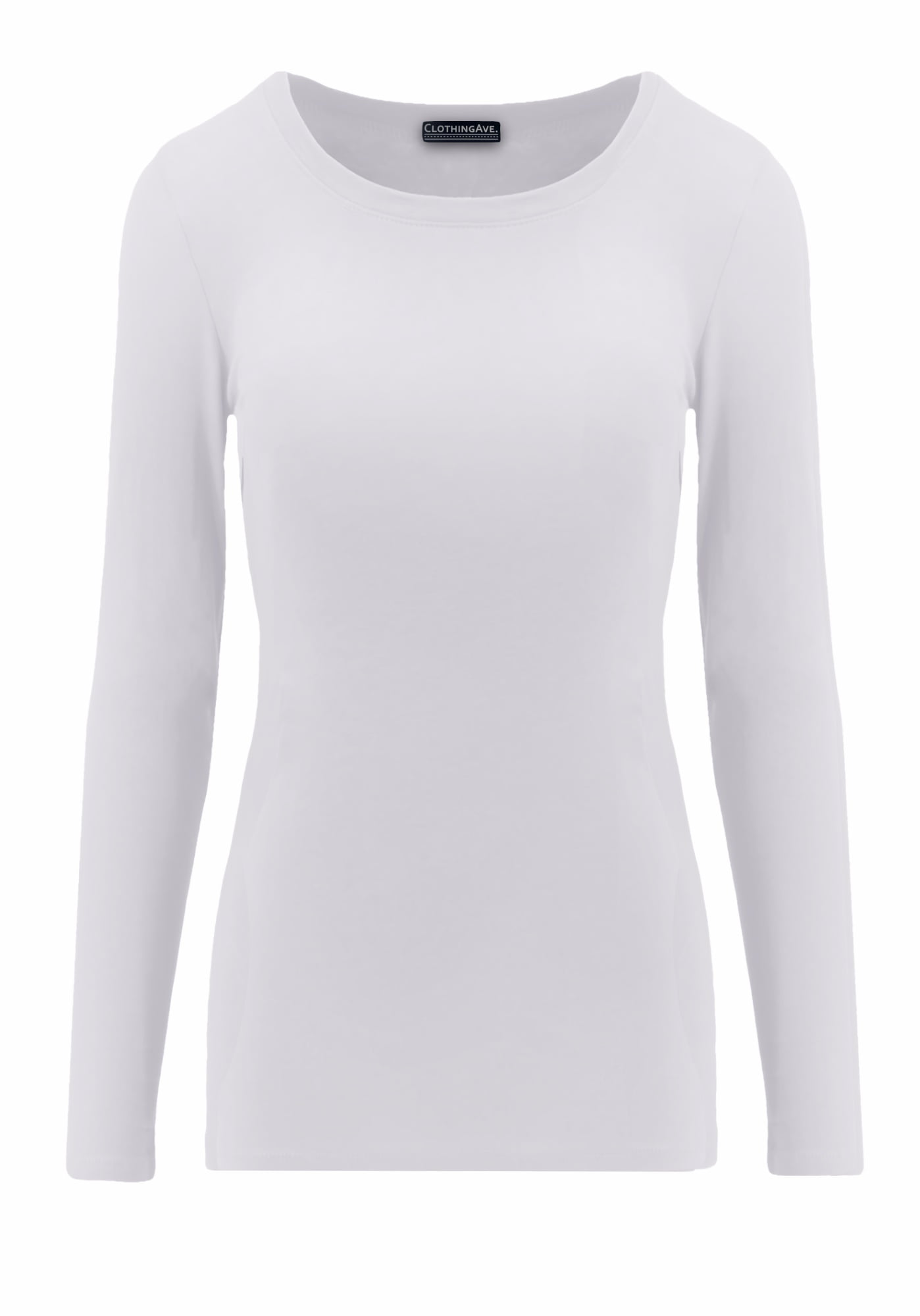 ClothingAve. - Round Neck Long Sleeve Basic Top - Walmart.com - Walmart.com