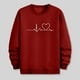 thumbnail image 5 of Amzcrzy Sudadera Para Hombre, Con Estampado De Corazones, Informal, De Manga Larga Y Cuello Redondo, Con Capucha, Camiseta De Manga Larga Y Cuello Redondo, Color Rojo, M, 5 of 6